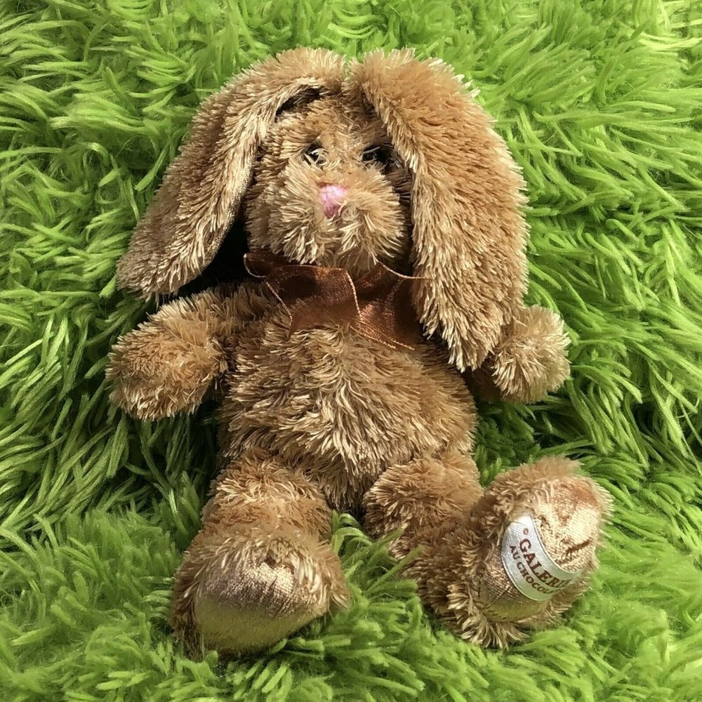 Galerie 8" Easter BUNNY RABBIT Brown Plush Stuffed Animal Toy Floppy Ear sitting